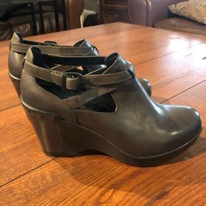 Dansko Franka Gray Wedge Heel
